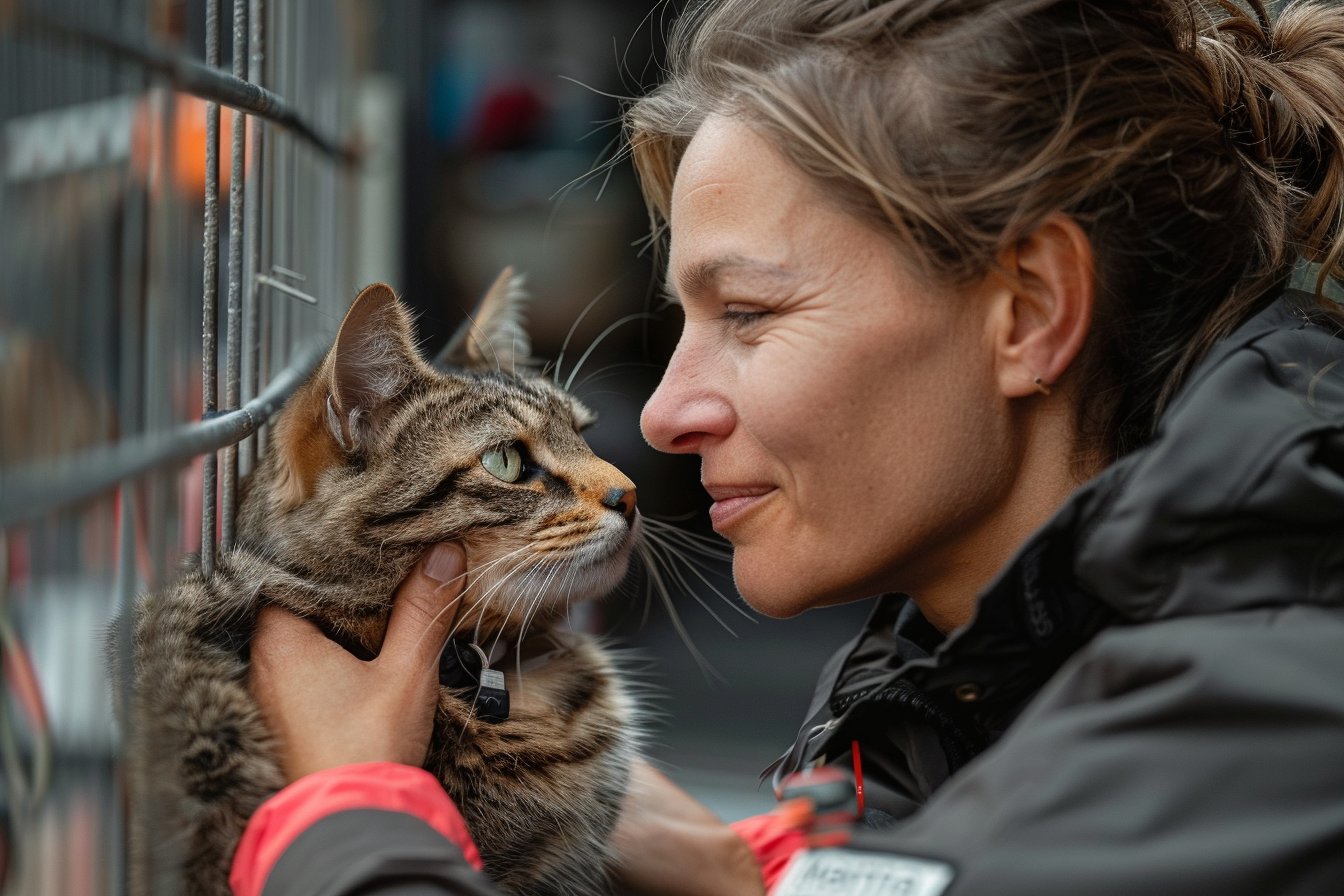 Marion Arribart se rend au domicile des personnes pour prodiguer des soins aux animaux de compagnie, tels que le jeune chaton Sokaa.